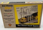 Bachmann Plus 35114 Ho Scale Two Diesel Sand Towers Building Kit Unassembled Nib. Fixed Price $41.21.