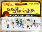 Woodland Scenics Ho #1904 Bicycle Buddies (painted) Plastic (1:87TH Scale). Fixed Price $20.39.