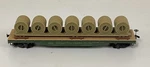 Vintage Tyco Ho Scale Great Northern 42953 Flat Car With Coiled Wire Load. Fixed Price $8.00.