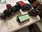 Bachmann G Scale Christmas Express Steam Locomotive W/tender, Caboose, Car. Fixed Price $80.00.