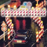 Busch Ho Scale Construction Zone Set (stantions With Blinking Lights/signs). Fixed Price $80.89.