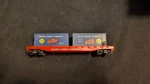 Ho Scale Model Power Maine Casket Company Flat W/ 2 Containers Lightly Used. Fixed Price $15.00.