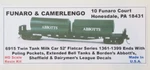 Funaro F&c 6915 Milk Twin Tank 52' National Flatcar Bordens Abbott Sheffield. Fixed Price $59.95.