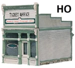 Ho Scale Ticket Office "diecast Metal Kit" WOO-D222. Fixed Price $29.59.