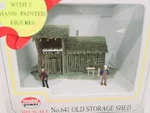 Model Power Ho Scale No. 641 Old Storage Shed With 2 Painted Figures. Fixed Price $16.70.