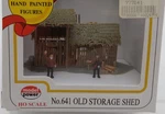Model Power 641 Ho Built Up Old Storage Shed With 2 Hand Painted Figures. Fixed Price $20.99.
