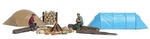 Busch 79823 Ho Scale Wilderness Camping Action Set -- Figures, Tents, Logs. Fixed Price $37.99.