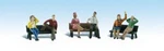 Woodland Scenics A1924 Ho Scale Seated People On Park Benches Figures (set Of 9). Fixed Price $14.99.