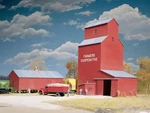 Walthers Cornerstone 933-3036 Ho Scale Farmers Cooperative Rural Grain Elevator. Fixed Price $42.99.