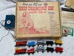Dx Red Diamond Ho Gauge Railroad Battery Operated Train Set By Tootsie Toy. Fixed Price $55.00.