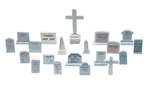 Woodland Scenics Ho 201 Tombstones Details Unpainted Metal Castings. Fixed Price $20.99.