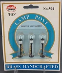 Model Power 594 Frosted Suburban Lights 1-1/2" PKG(3) New! HO3307. Fixed Price $8.38.