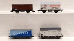Fleischmann, Lilliput, & Roco Ho Assorted Austrian German Freight Wagons 4. Fixed Price $34.83.