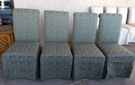 Charles Stewart Naples Side Dining Chairs 4 Available, Each Has Custom Cover. Fixed Price $200.00.