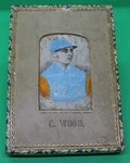 1887 Stevens Silk Jockey Card Charles Wood - Mounted On Box Lid. Fixed Price $70.86.