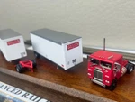 Graves Trucking - Freightliner Semi Tractor & 2 Wedge Trailers Ho Scale Rtr New. Fixed Price $87.95.