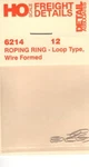 Ho Scale Detail Associates 6214 Roping Ring - Loop Type, Wire Formed 12 Pkg. Fixed Price $6.60.