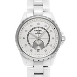 Chanel J12 365 H4345 Silver/diamond Watch 661526. Fixed Price $3265.00.