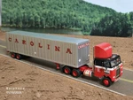 Ho Scale Athearn Carolina Freightliner Tractor & 48 Wedge Trailer - Nice. Fixed Price $49.99.