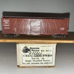 Ho Sunshine Models Built Kit Cb&q #16800 Xm 25, -26 Single Sheathed Boxcar. Fixed Price $55.00.