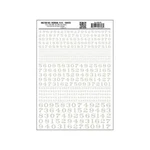 Woodland Scenics Dry Transfer Decal Numbers Railroad Roman White MG708. Fixed Price $9.11.