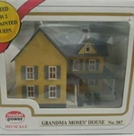 Model Power 587 Scale Grandma Moses' House Assembled Lighted W/2 Figures. Fixed Price $29.99.