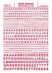 Woodland Scenics Gothic Red Letters Dry Transfer Decals MG723. Fixed Price $8.99.