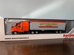 Herpa #6182 Kenworth 10 Wheel Cab W/40' Box Trailer "cotton Belt" Built-up 1:87. Fixed Price $35.99.