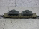 Rail Mounted Roco Minitanks Painted Wwii Us M-4 A3 Sherman Medium LOT#25AA. Fixed Price $39.95.