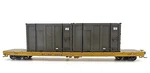 Ho Fine Custom Walthers 60' St. Louis San Francisco Rr Flat Car With Containers. Fixed Price $32.50.