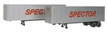 Walthers Scenemaster Ho 1/87 Scale Spector 40' Trailers 2-PACK # 949-2304 F/s. Fixed Price $26.91.