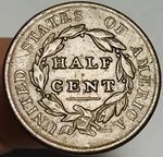 1829 Classic Head Half Cent 1/2C Ungraded Choice Us Copper Coin CC30343. Fixed Price $169.99.