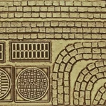 Chooch Enterprises Flexible Roadway Cobblestone Street Details Medium For 8657. Fixed Price $17.98.