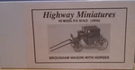 Jordan Highway Miniatures #360-103 Scale Brougham Wagon With Horses New Bx. Fixed Price $15.99.