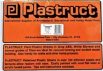 Plastruct Abs Sheet Gray X 12IN 17.8 30.5CM .030IN .08CM PKG(4) 91003. Fixed Price $11.98.