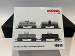 Marklin 48640 American "tin-plate" Tank Car Set Ho. Fixed Price $240.00.