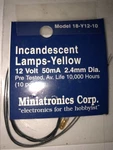 Ho Miniatronics Micro Miniature Lamps 12V 50MA 2.4MM Diameter Yellow Pkg Bulbs. Fixed Price $16.00.