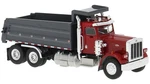 Brekina 1973 Peterbilt 359 Dump Truck Red Dark Gray Ho 1/87 Plastic. Fixed Price $42.95.