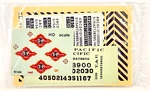 Walthers Ho Scale Decals #934-91751 Texas & Pacific Diesel Yard Switcher (black). Fixed Price $8.39.