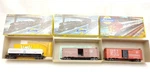 3 Athearn Ho Yellow Freight M&st L, Prr Boxcars, Frontier Tank. Fixed Price $19.99.