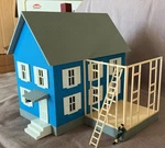 Model Power #585 Mr. Rogers House Lighted W/ 2 Figures Mint, Unused, Box. Fixed Price $12.84.