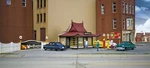 Wadhams Pagoda Gas Station W/pumps Ho Scale Plastic Built-up Walthers- New Oop. Fixed Price $76.95.