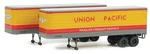 Walthers 949-2406 Ho Scale 35' Fluted-side Trailers 2-PACK Union Pacific. Fixed Price $31.98.