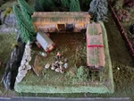Scale Train Hobo Layout, Sitting By Fire With Junk Cars Backgound,. Fixed Price $30.00.