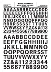 Woodland Scenics Large Gothic Black Letters Dry Transfer Decals MG732. Fixed Price $8.99.