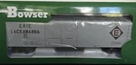 Ho Bowser, Erie Lackawanna 50 Ft. 4 Door Boxcar. New In Box. 1/3 Current Retail.. Fixed Price $13.50.