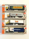 Lot Of 4 Con-cor Ho Scale Fright Tractors Vans -name Brands In Box. Fixed Price $120.00.
