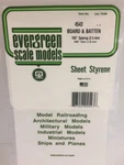 Evergreen 4543 Styrene Plastic Board & Batten 0.100" Spacing 0.040"X 12"X 6" (1). Fixed Price $7.19.