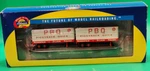 Athearn #96359 Ho Scale #15057 M&stl 50' Flat Car With Two 25' Trailers Pbq New. Fixed Price $44.50.