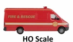 Ho Scale Service Van Assembled, Fire And Rescue, 949-12204. Fixed Price $23.99.